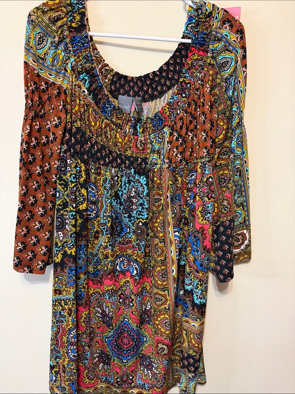 Bohemian Multi-Color Paisley Tunic Dress 2400